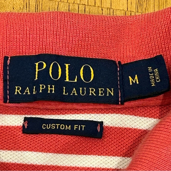 Polo Ralph Lauren Red Striped Polo Shirt M‎ - Picture 5 of 9